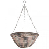 Panier suspension en faux rotin